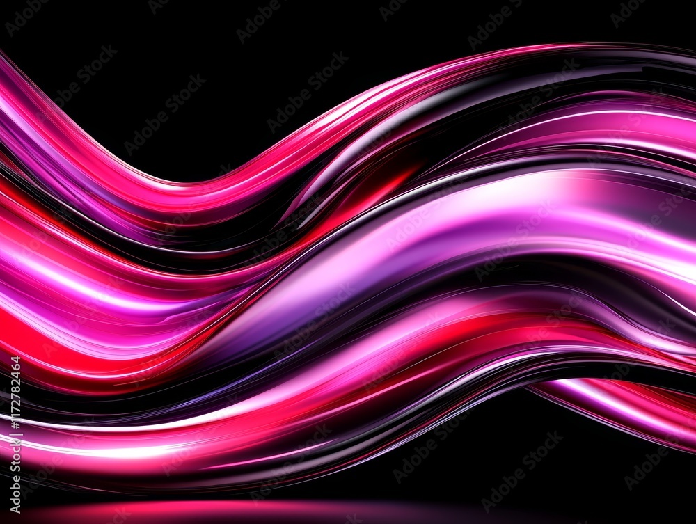 Fototapeta premium Abstract Pink and Purple Swirling Liquid Dynamic Background Design