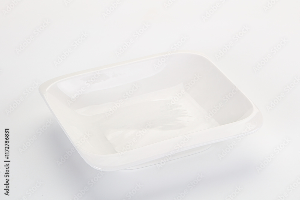 White ceramic empty plate dishware White ceramic empty plate dishware