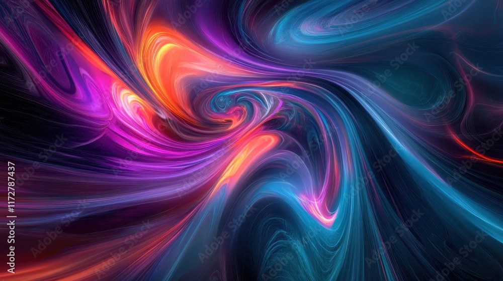 Swirling colors create a vibrant abstract pattern in a dynamic composition filled with energy Swirling colors create a vibrant abstract pattern in a dynamic composition filled with energy