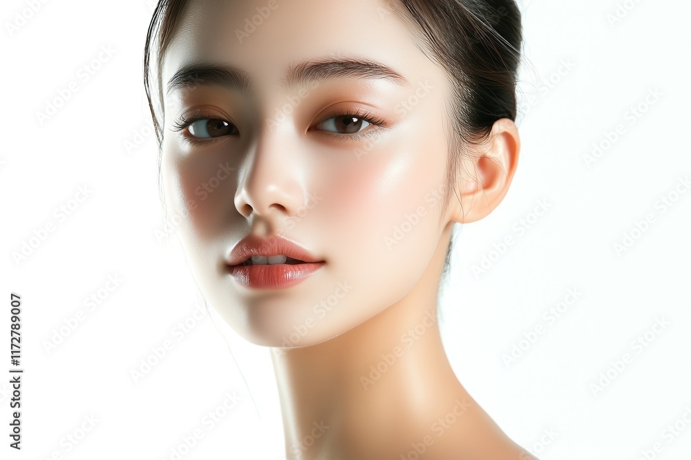Portrait of Japanese Woman for Beauty and Skincare Advertisement, Ultra High Resolution Studio Photography Portrait of Japanese Woman for Beauty and Skincare Advertisement, Ultra High Resolution Studio Photography