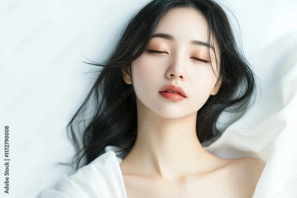 Portrait of Japanese Woman for Beauty and Skincare Advertisement, Ultra High Resolution Studio Photography Portrait of Japanese Woman for Beauty and Skincare Advertisement, Ultra High Resolution Studio Photography