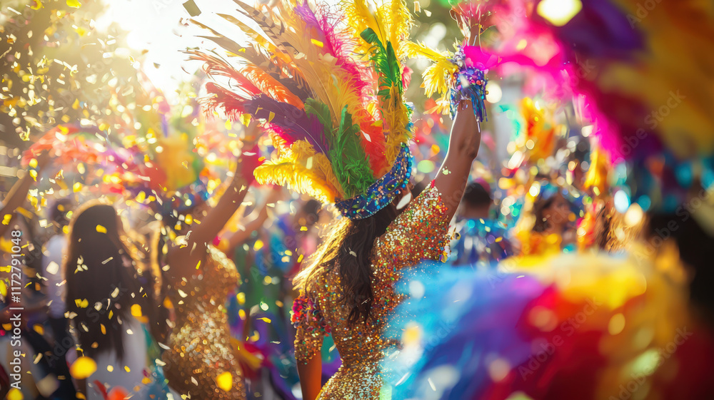Fototapeta premium Vibrant Carnival Street Parade