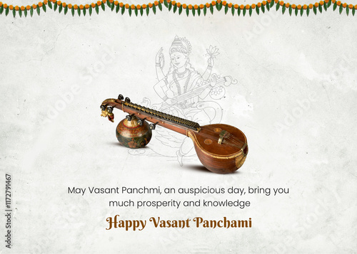 Maa saraswati vina, Happy vasant or basant panchami