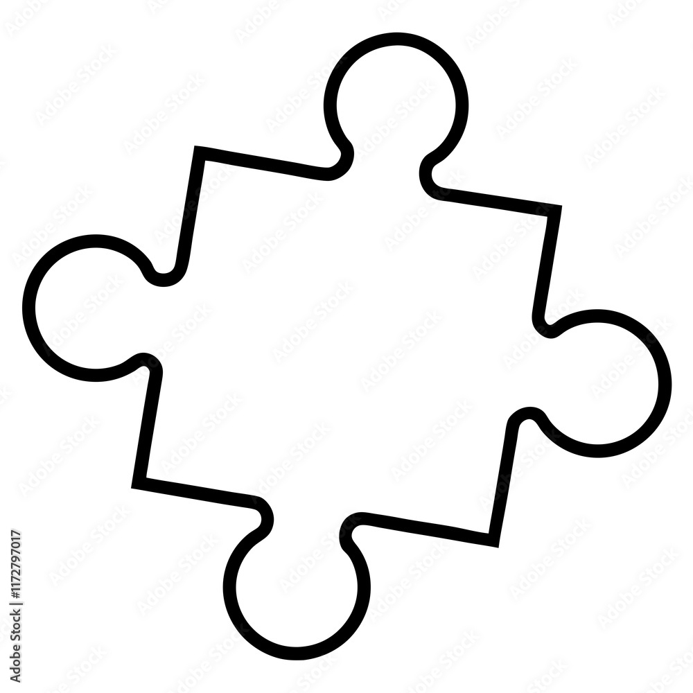 Minimalist Puzzle Line Art Creative Vector Concepts Minimalist Puzzle Line Art Creative Vector Concepts