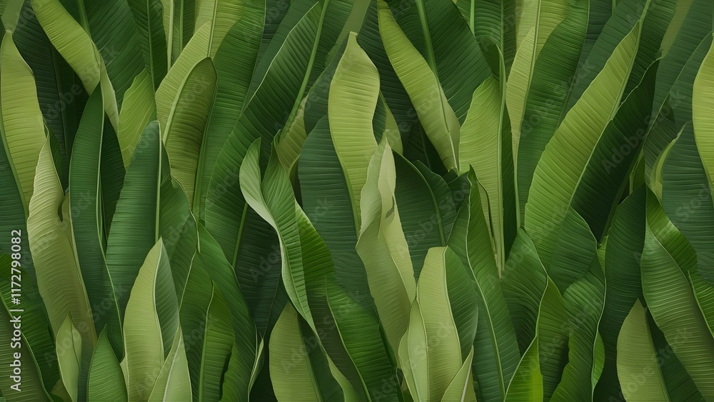 Obraz premium Lush Banana Leaf Texture Background