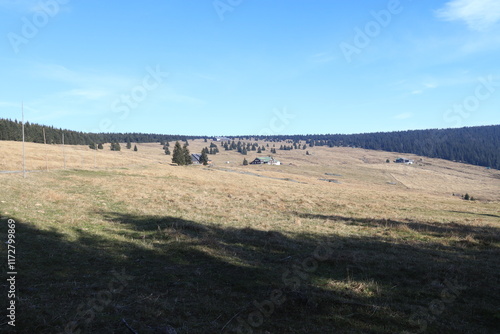 View of Renner's huts in autumn in the Giant Mountains photo