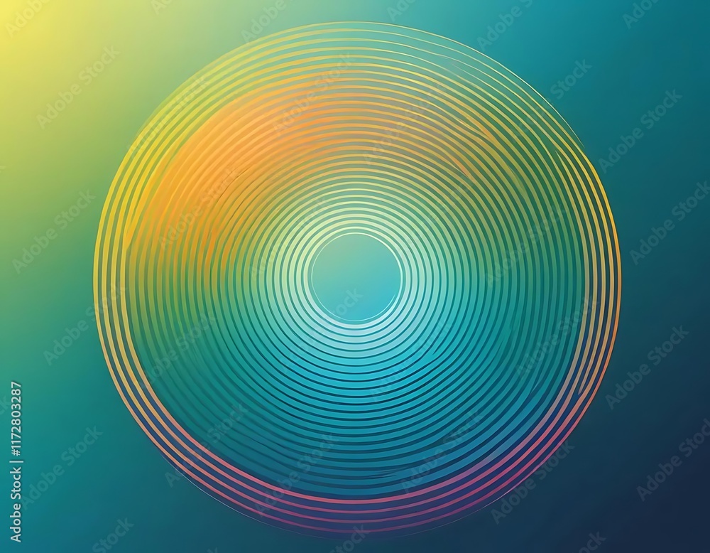 Abstract Circular Design With Gradient Color Hues Abstract Circular Design With Gradient Color Hues