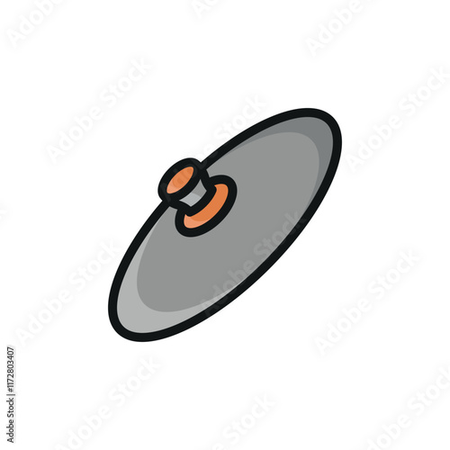 Lid icon with a simple and functional design, perfect for enhancing kitchen, cookware, or household-themed projects