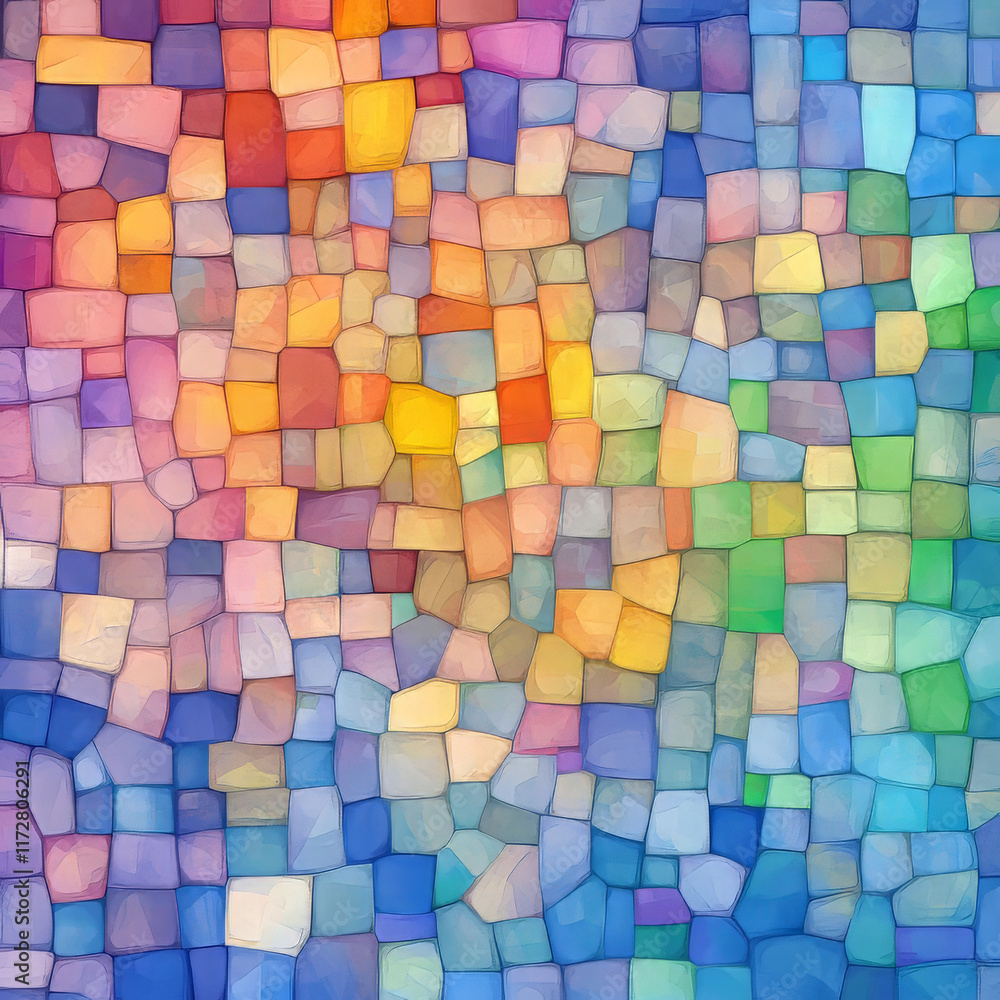 Mosaic Tile Background in Muted Shades Mosaic Tile Background in Muted Shades
