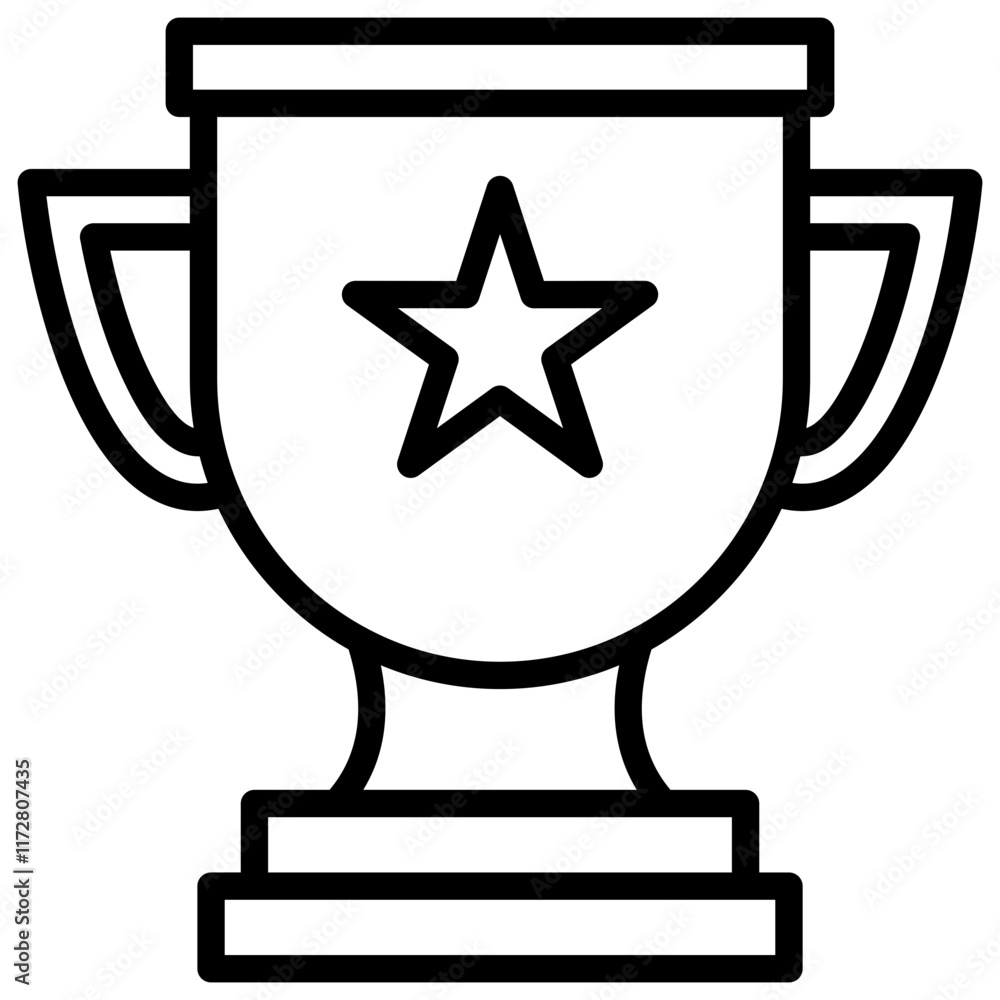 trophy icon line