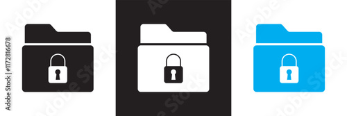 Files folder permission icon . Document access vector .  Secret archive sign business concept. isolated on white and black background. vector illustration. EPS 10