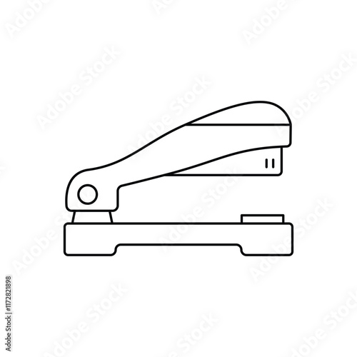Stapler lineal icon with white background vector stock illustration