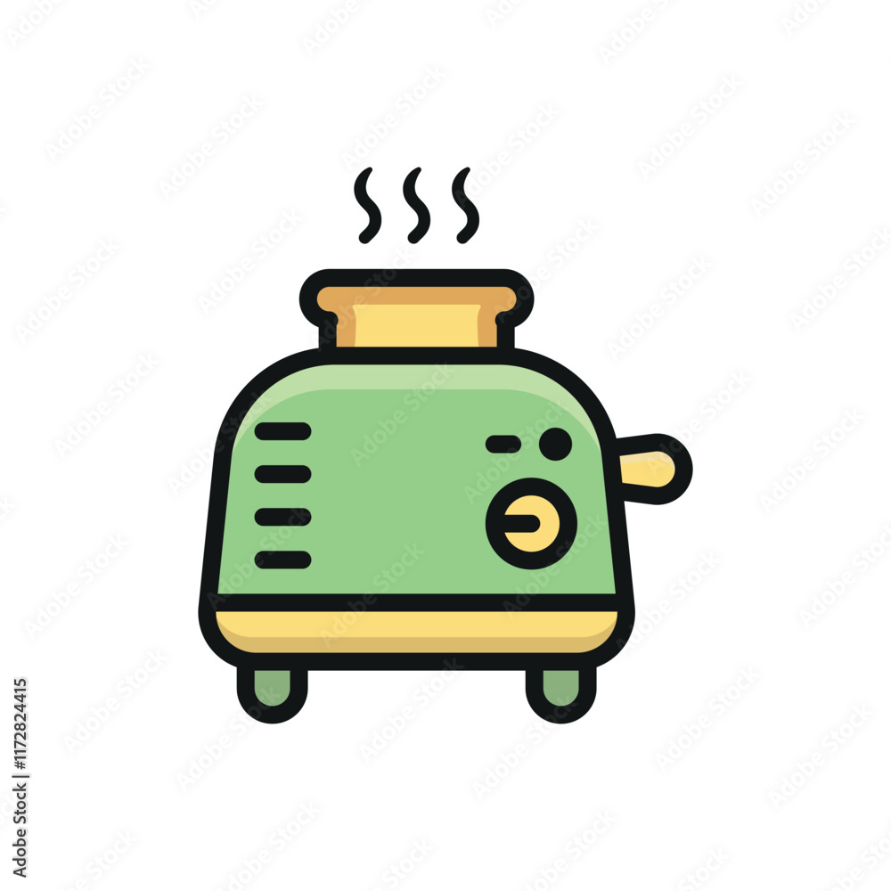 Obraz premium Toaster icon with a sleek and modern design, perfect for enhancing culinary, kitchenware, or lifestyle-themed projects