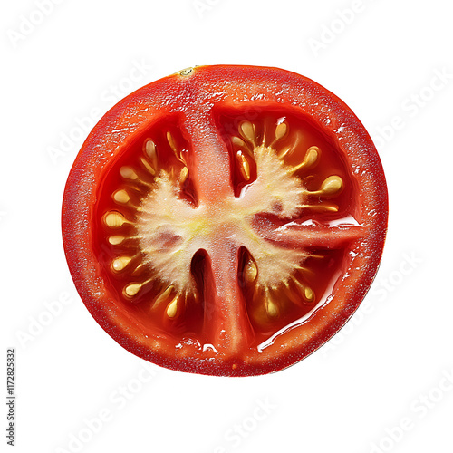 Tomato slices without background
