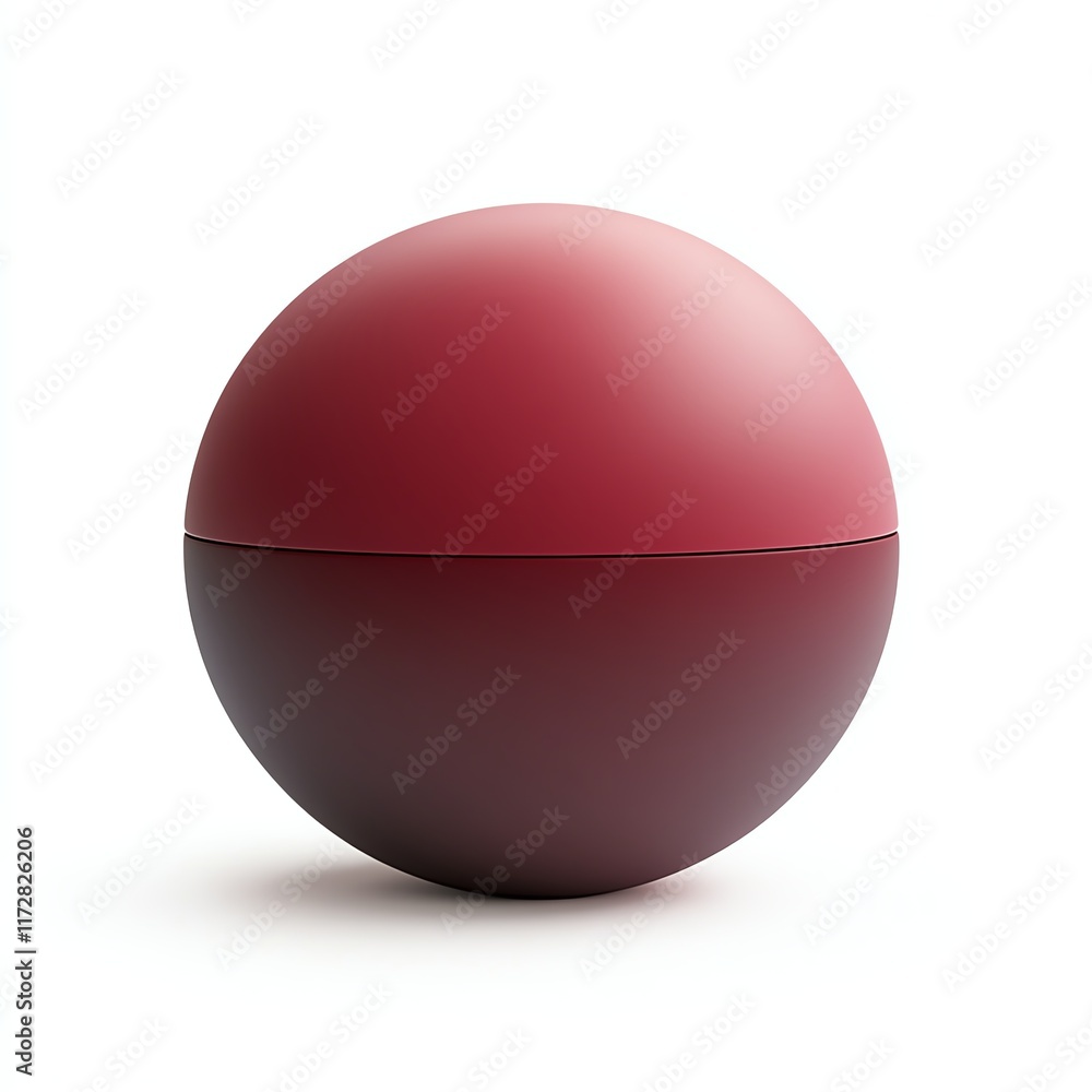 Red spherical container design on a white isolated background. Red spherical container design on a white isolated background.
