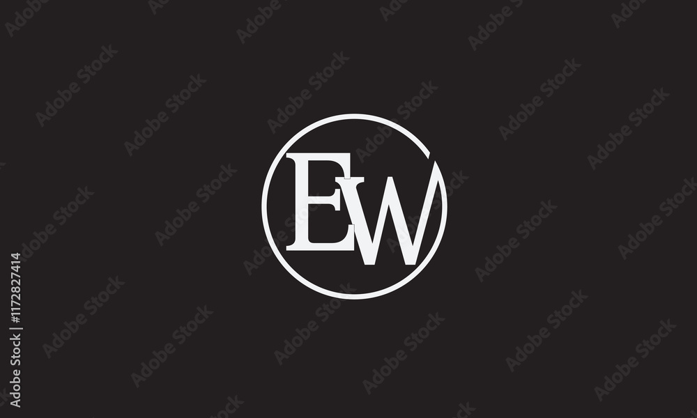 EW, WE, E , W , Abstract Letters Logo Monogram EW, WE, E , W , Abstract Letters Logo Monogram