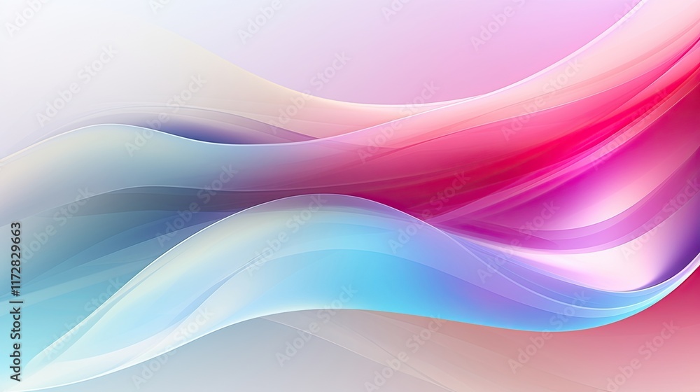 Fototapeta premium Iridescent, undulating surfaces reflecting a spectrum of colors and light.