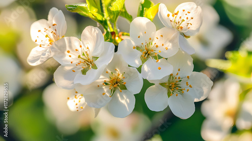 Vibrant Macro Shot of Blooming Spring Flowers