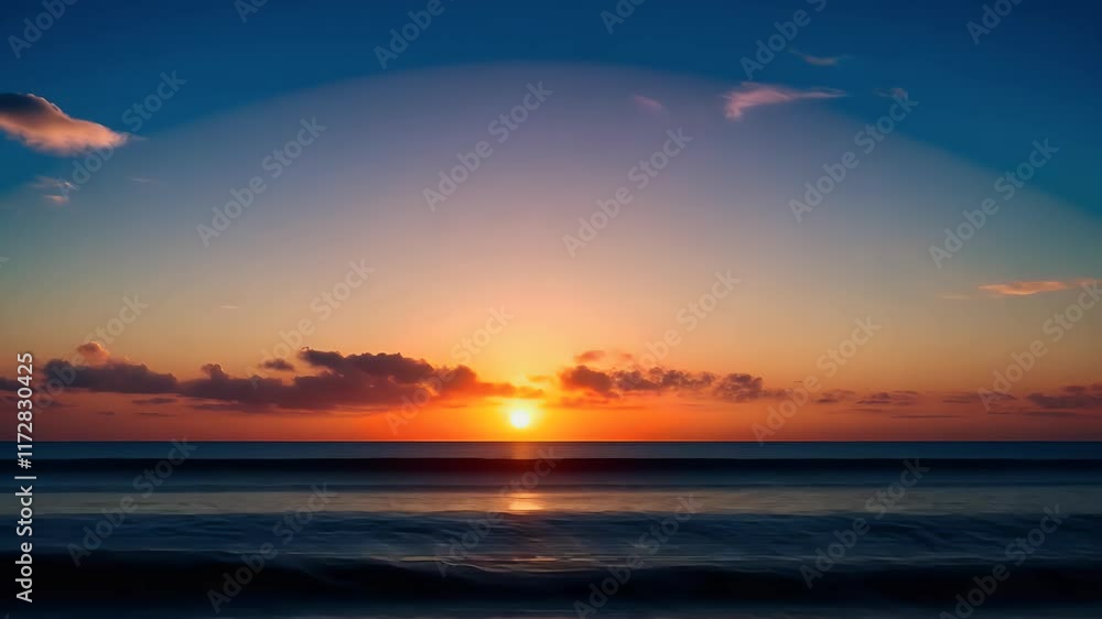 Watch video of breathtaking beauty gradient sunrise or sunset ocean in 4k Watch video of breathtaking beauty gradient sunrise or sunset ocean in 4k