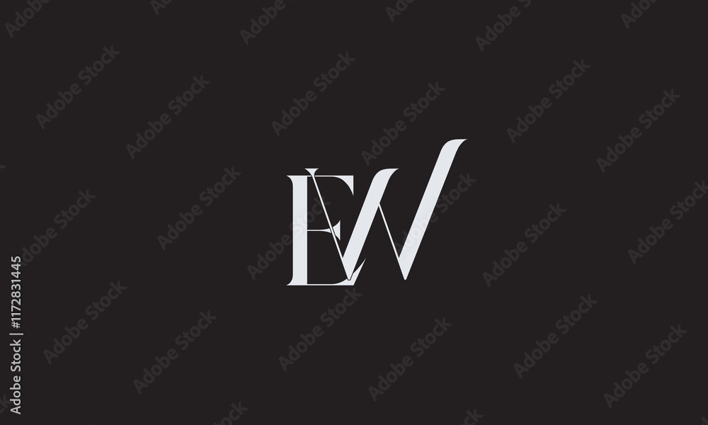 EW, WE, E , W , Abstract Letters Logo Monogram EW, WE, E , W , Abstract Letters Logo Monogram