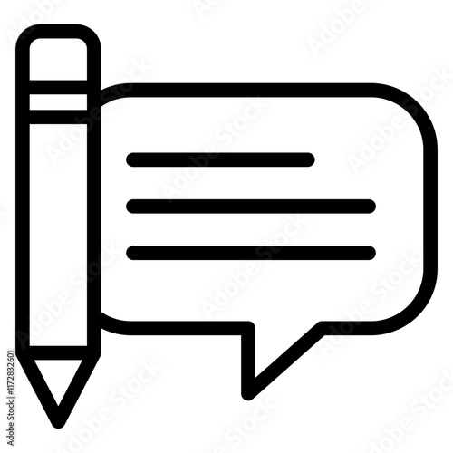 Taglines Icon Lineal Style