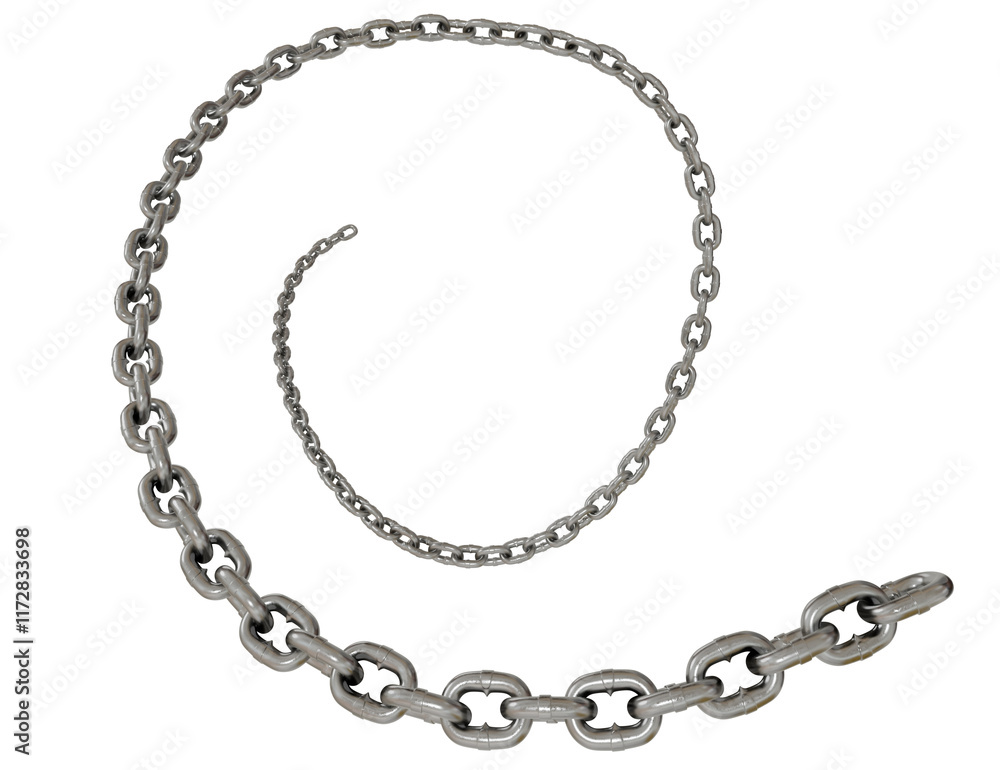 Dynamic Chain Link: 3D render of a chain link with a dynamic, flowing motion, perfect for design projects. Dynamic Chain Link: 3D render of a chain link with a dynamic, flowing motion, perfect for design projects.
