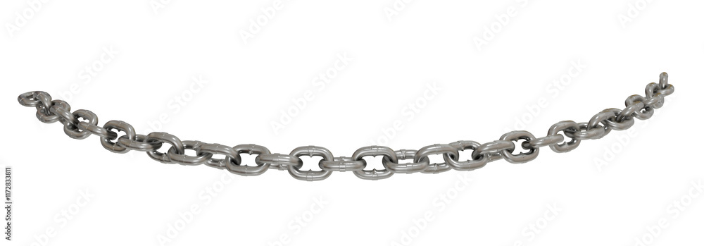 Metallic Chain Wave: 3D render of a metallic chain forming a graceful wave, perfect for design projects. Metallic Chain Wave: 3D render of a metallic chain forming a graceful wave, perfect for design projects.