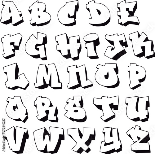 graffiti letters alphabet pack
