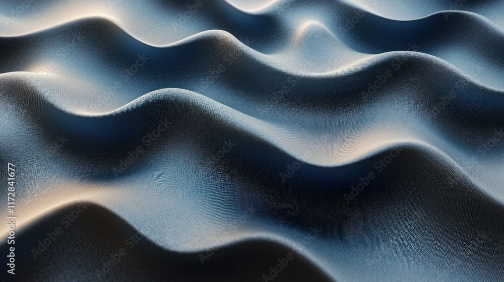 Abstract image of flowing waves with soft gradients and shadows. Abstract image of flowing waves with soft gradients and shadows.