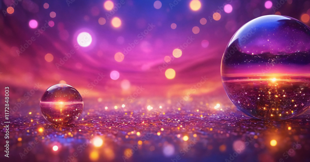 Obraz premium Ethereal abstract with fluid designs, incorporating bokeh effects for dreamy landscapes.