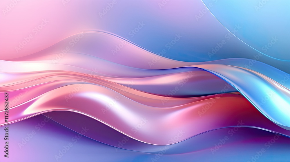 Rippling chrome waves creating a dazzling light effect Rippling chrome waves creating a dazzling light effect
