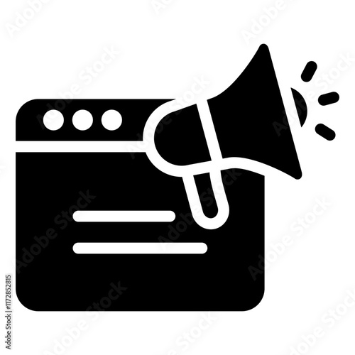 Advertising Icon Solid Black Style