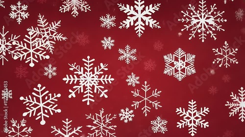 Wallpaper Mural Celebrate holiday video in 4k snowflake pattern bright red background perfect Christmas banners gift   Torontodigital.ca