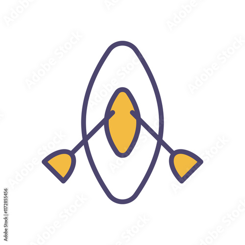 Kayak icons set vector stock illustration