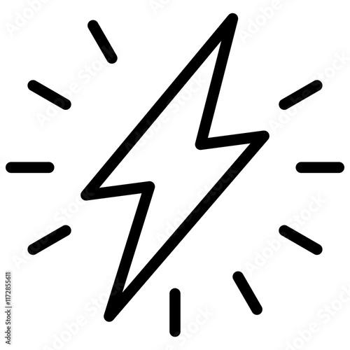 Lightning Icon Lineal Style