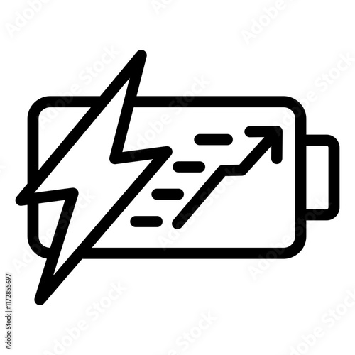 Fast-Charging Icon Lineal Style