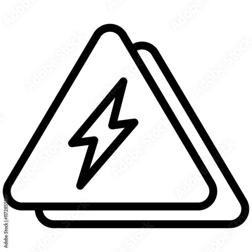Voltage Icon Lineal Style
