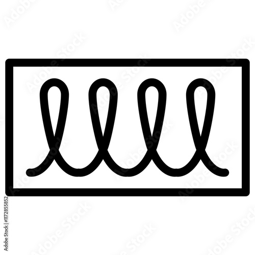 Induction Coil Icon Lineal Style