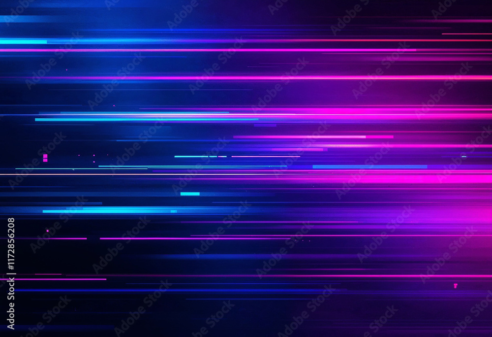 Neon Stream: Abstract Design in Futuristic Style Neon Stream: Abstract Design in Futuristic Style