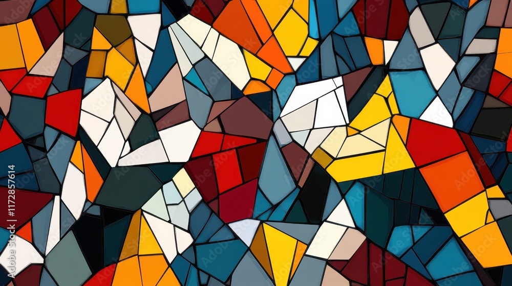 Abstract Colorful Geometric Design with Bold Shapes and Patterns Abstract Colorful Geometric Design with Bold Shapes and Patterns