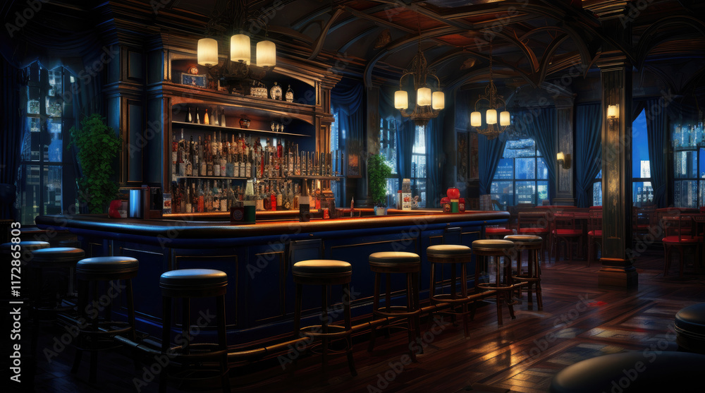 An illustration of a bar