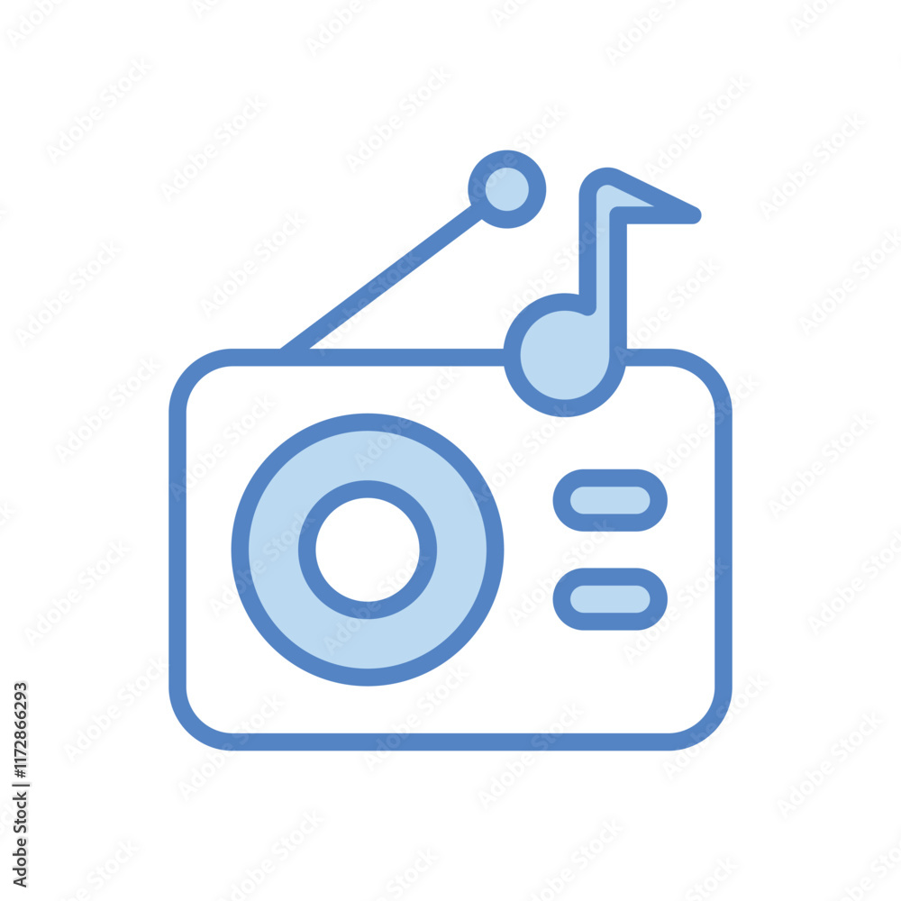 Radio icons set vector stock illustration Radio icons set vector stock illustration