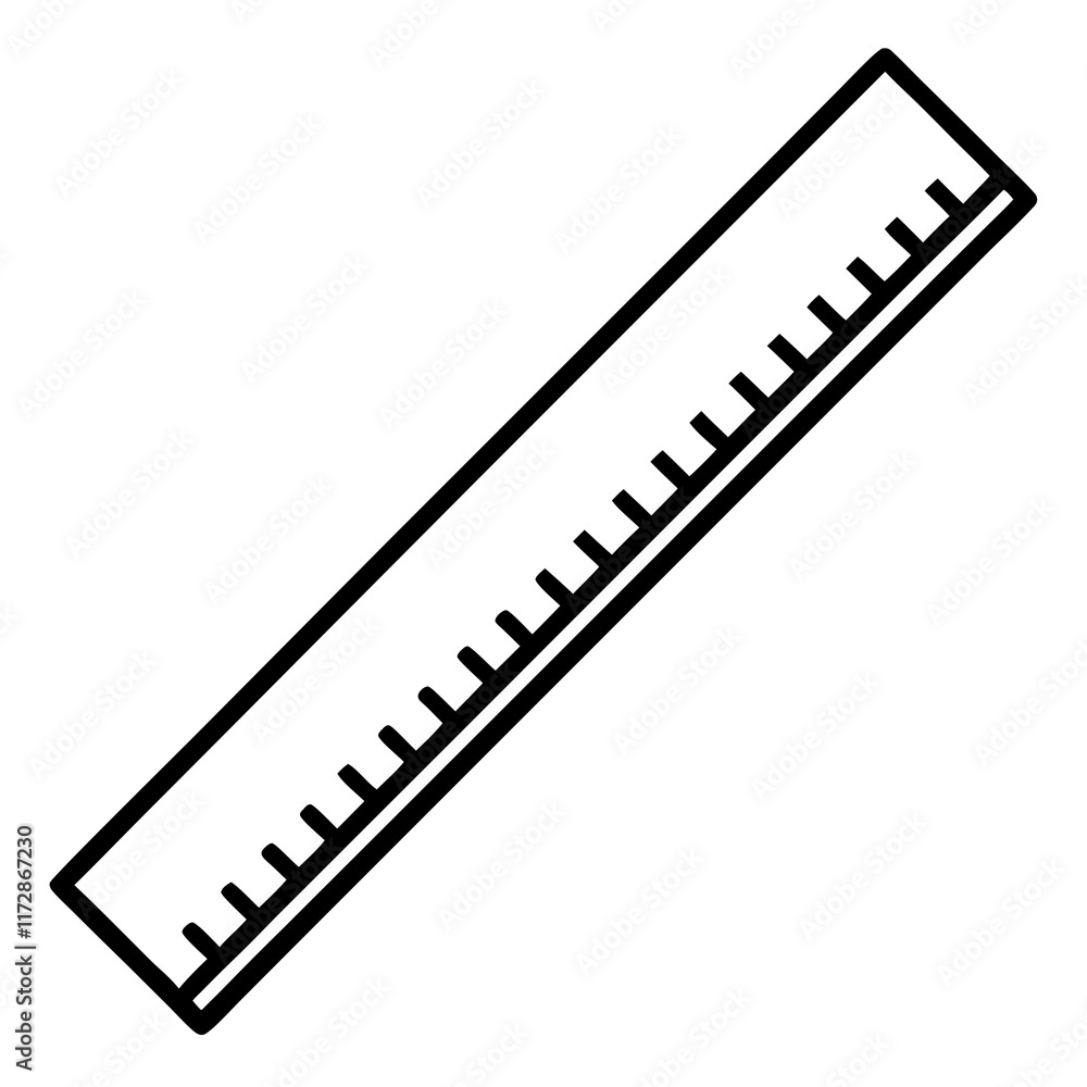 Precision Launch Ruler Line Art Vector Design Precision Launch Ruler Line Art Vector Design