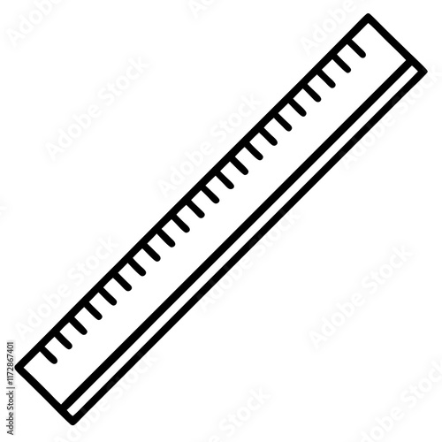 Precision Launch Ruler Line Art Vector Design