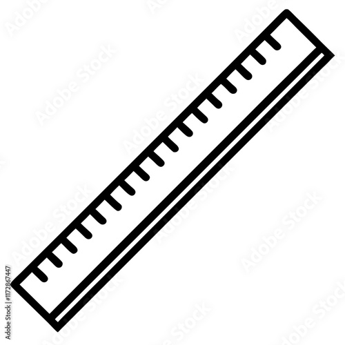 Precision Launch Ruler Line Art Vector Design