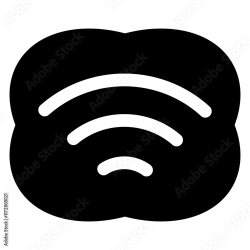 Wireless Icon Solid Black Style