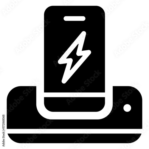 Dock Icon Solid Black Style