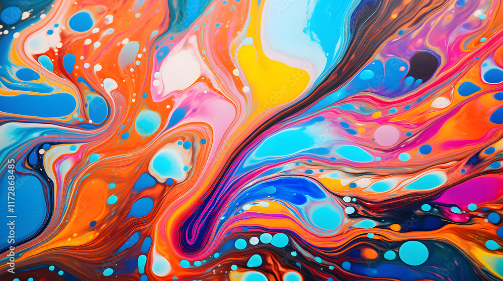 Digital iridescent acrylic painting abstract poster web background Digital iridescent acrylic painting abstract poster web background