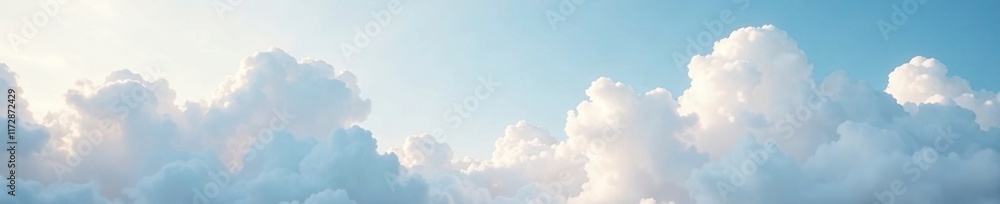 Soft and feathery white clouds in the shape of wispy strands, cloudy skies, soft focus, light effect Soft and feathery white clouds in the shape of wispy strands, cloudy skies, soft focus, light effect