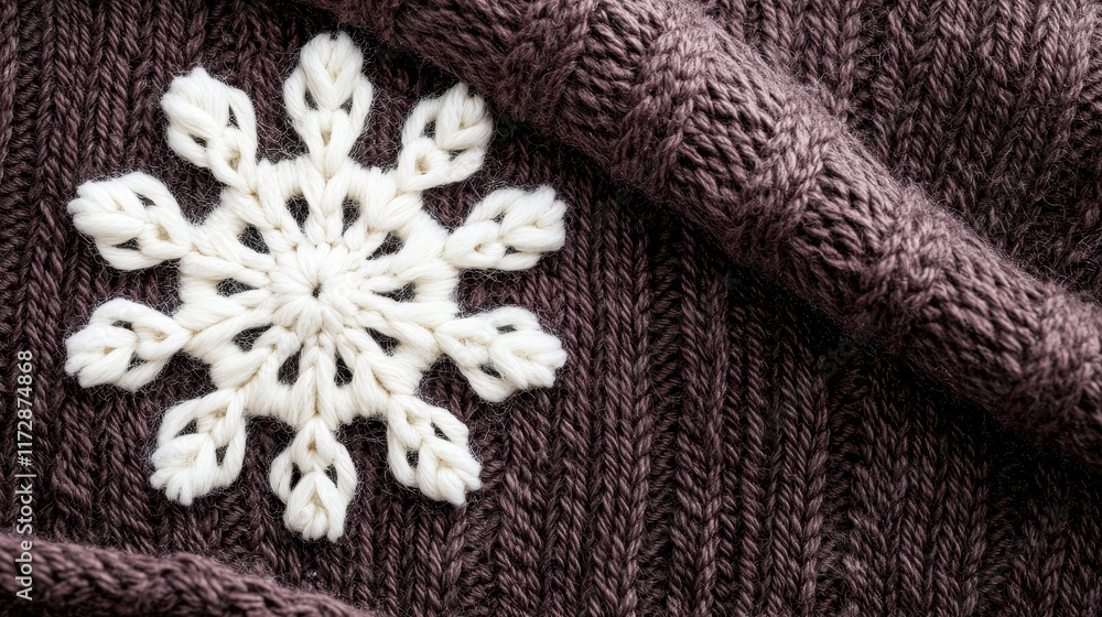 Cozy Knit Sweater with White Snowflake Detail for Winter Fashion Cozy Knit Sweater with White Snowflake Detail for Winter Fashion